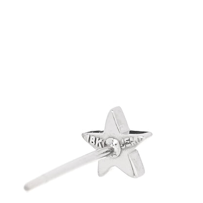 Jennifer Meyer 18K White Gold Diamond Mini Star Stud Earrings 4 of 4