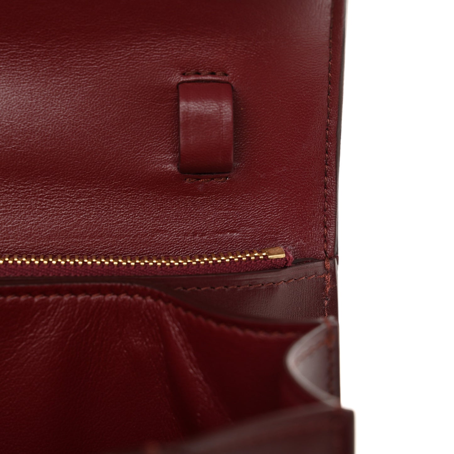 Box Calfskin Medium Classic Box Flap Bag Burgundy
