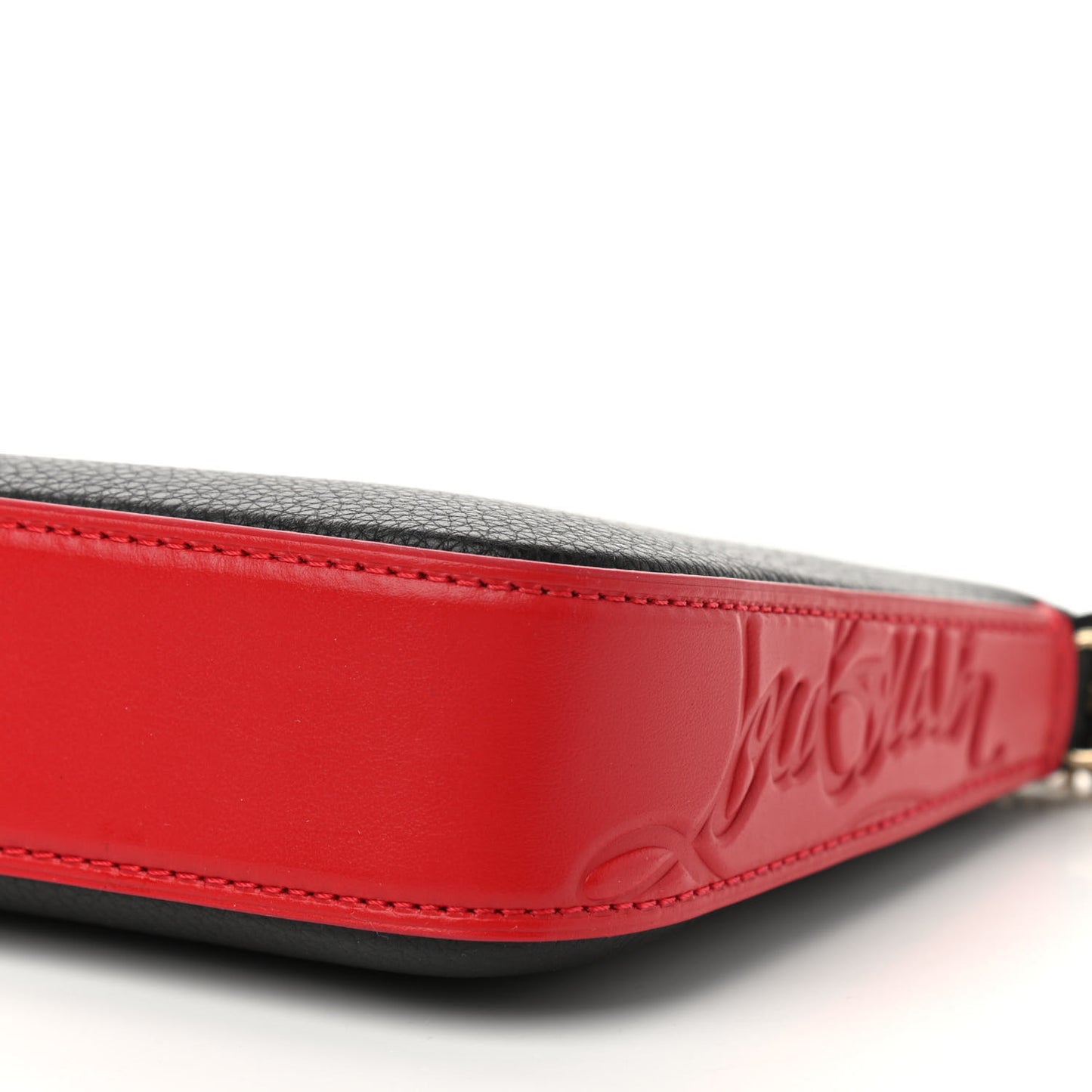 Calfskin Loubila Chain Clutch Black