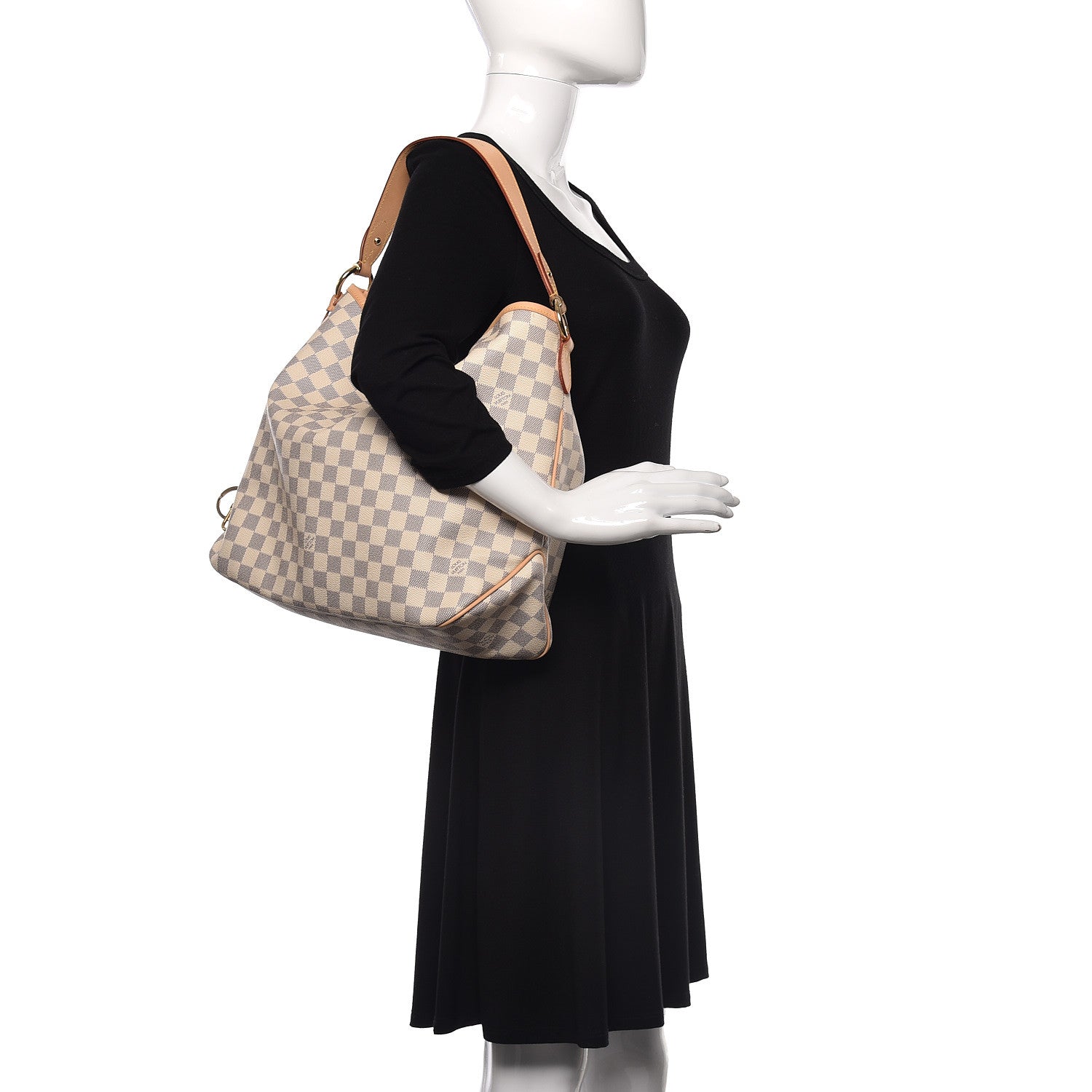 Louis Vuitton Damier Azur Delightful MM Rose Ballerine 2 of 11