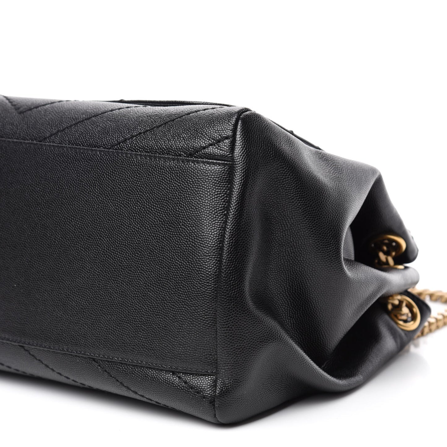 Grain De Poudre Chevron Monogram Medium Nolita Black