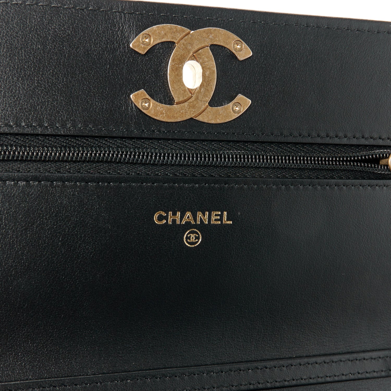 Chanel Caviar Quilted Camellia Wallet On Chain WOC Black 6 of 12