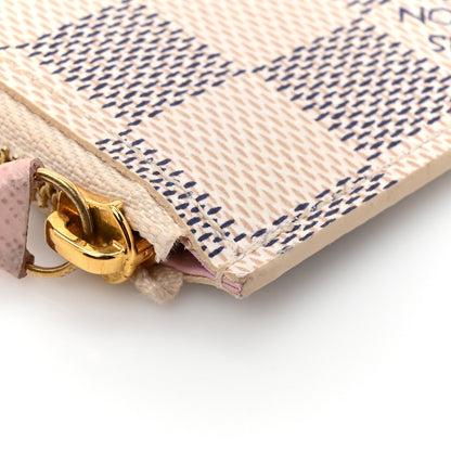 Louis Vuitton Damier Azur Felicie Chain Wallet Zippered Insert Rose Ballerine 7 of 10