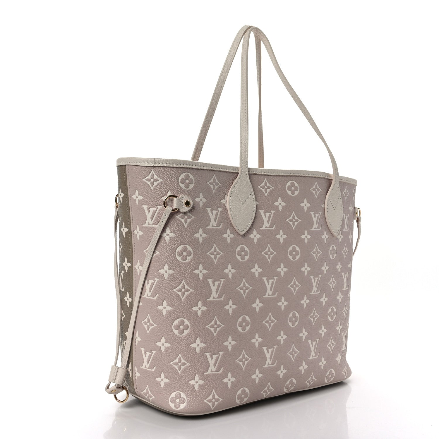 Louis Vuitton Empreinte Monogram Spring In The City Neverfull MM Kaki Beige Cream 4 of 9