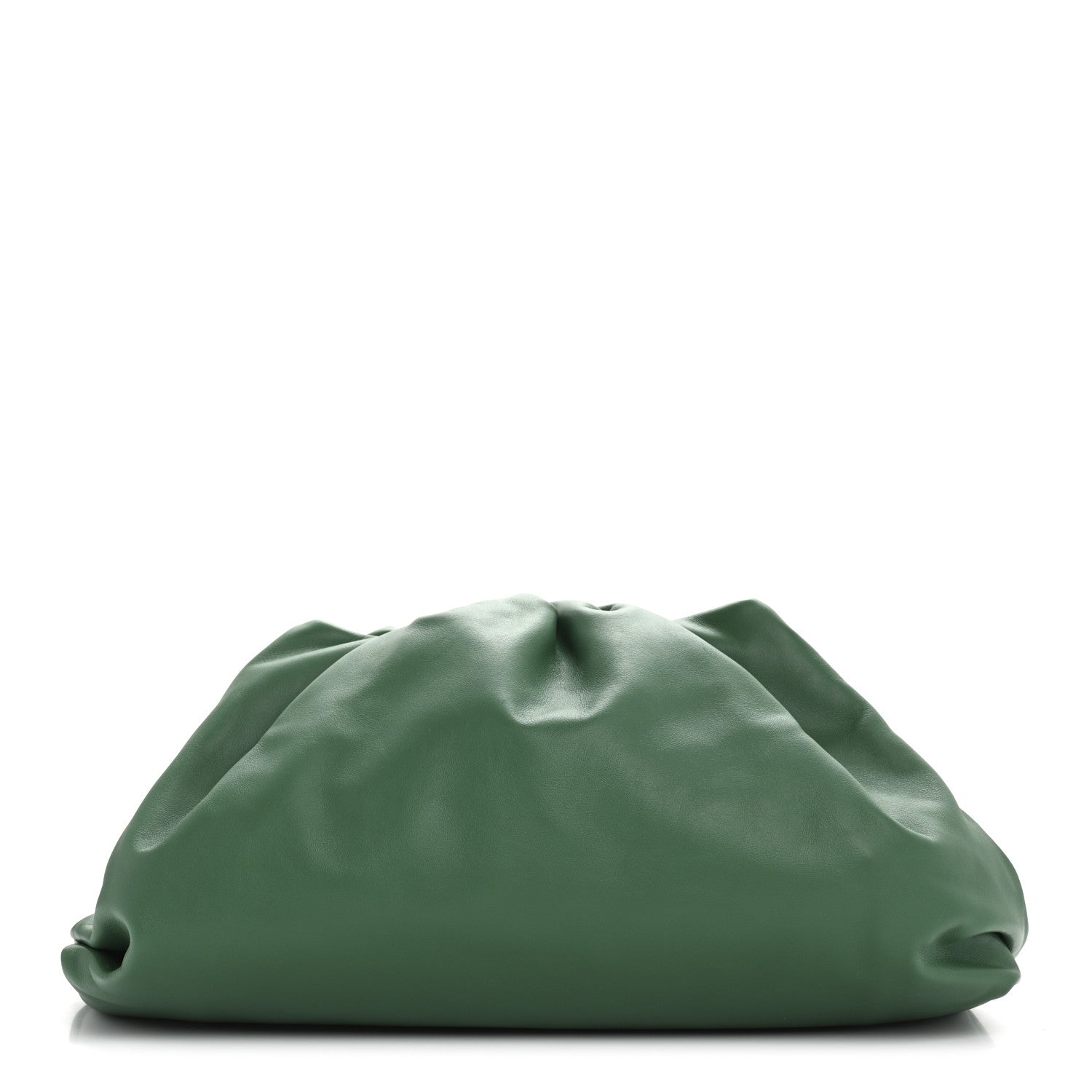 Bottega Veneta Smooth Butter Calf The Pouch Oversized Clutch Racing Green 1 of 11