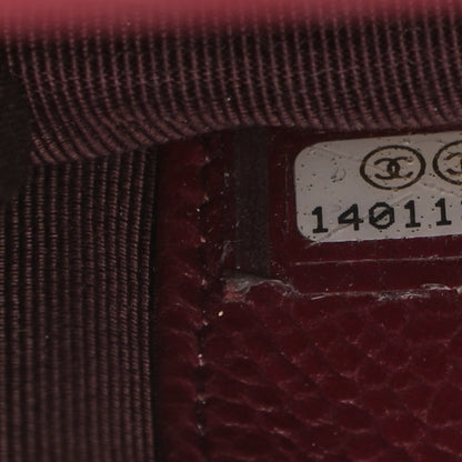 Chanel Caviar Quilted Wallet on Chain WOC Burgundy 8 of 12