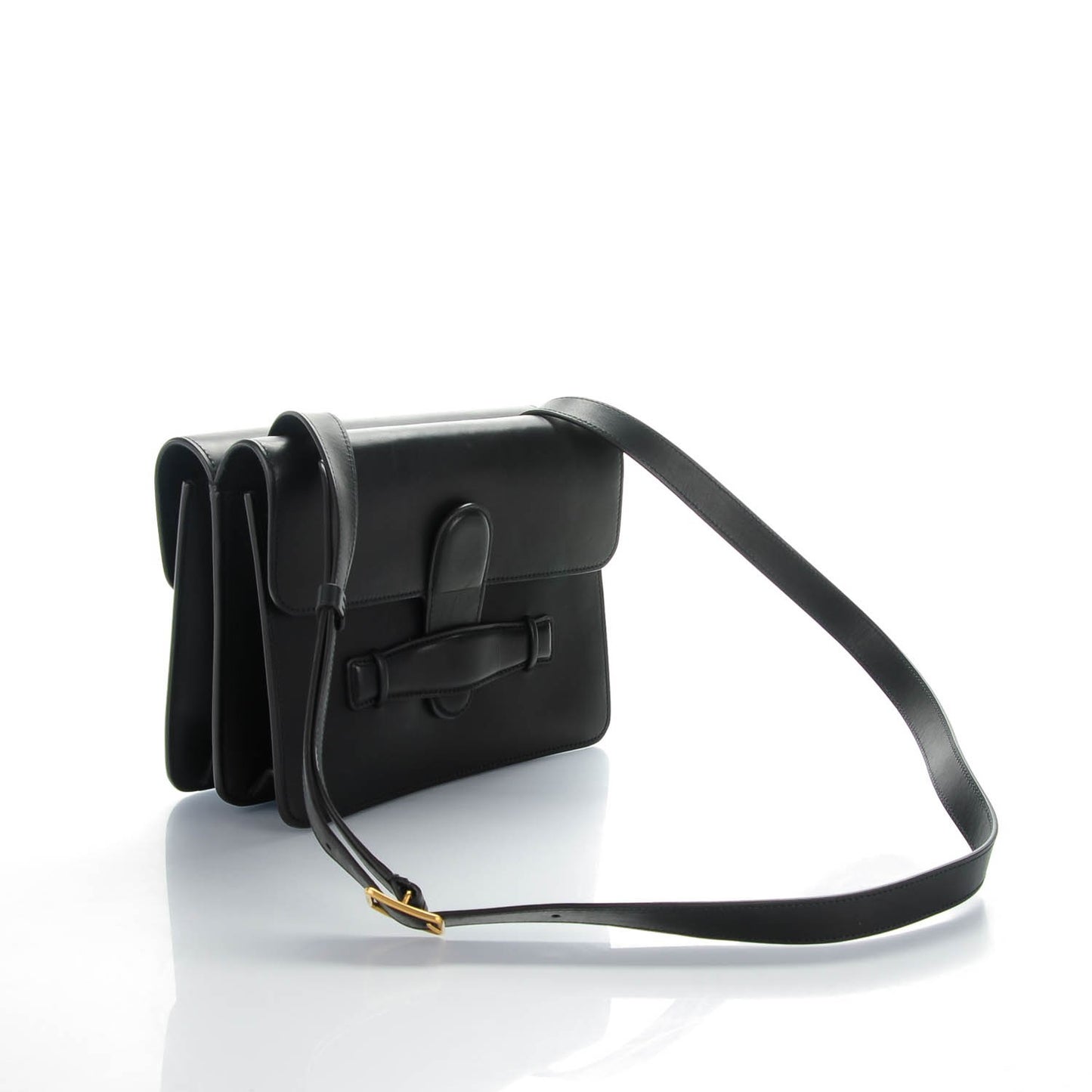 Box Calfskin Medium Symmetrical Bag Black