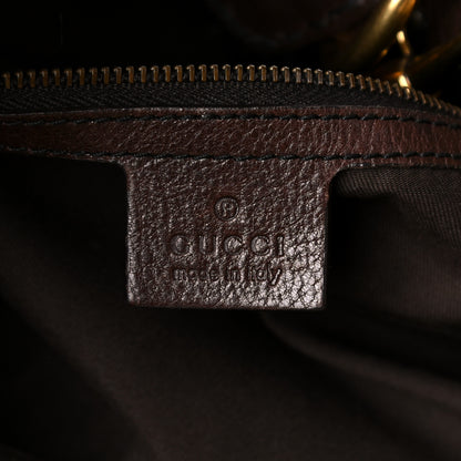 Gucci Monogram Large Jockey Hobo Dark Brown 6 of 20