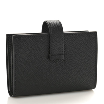 Hermes Epsom Monochrome Bearn Card Holder Wallet Black 3 of 8
