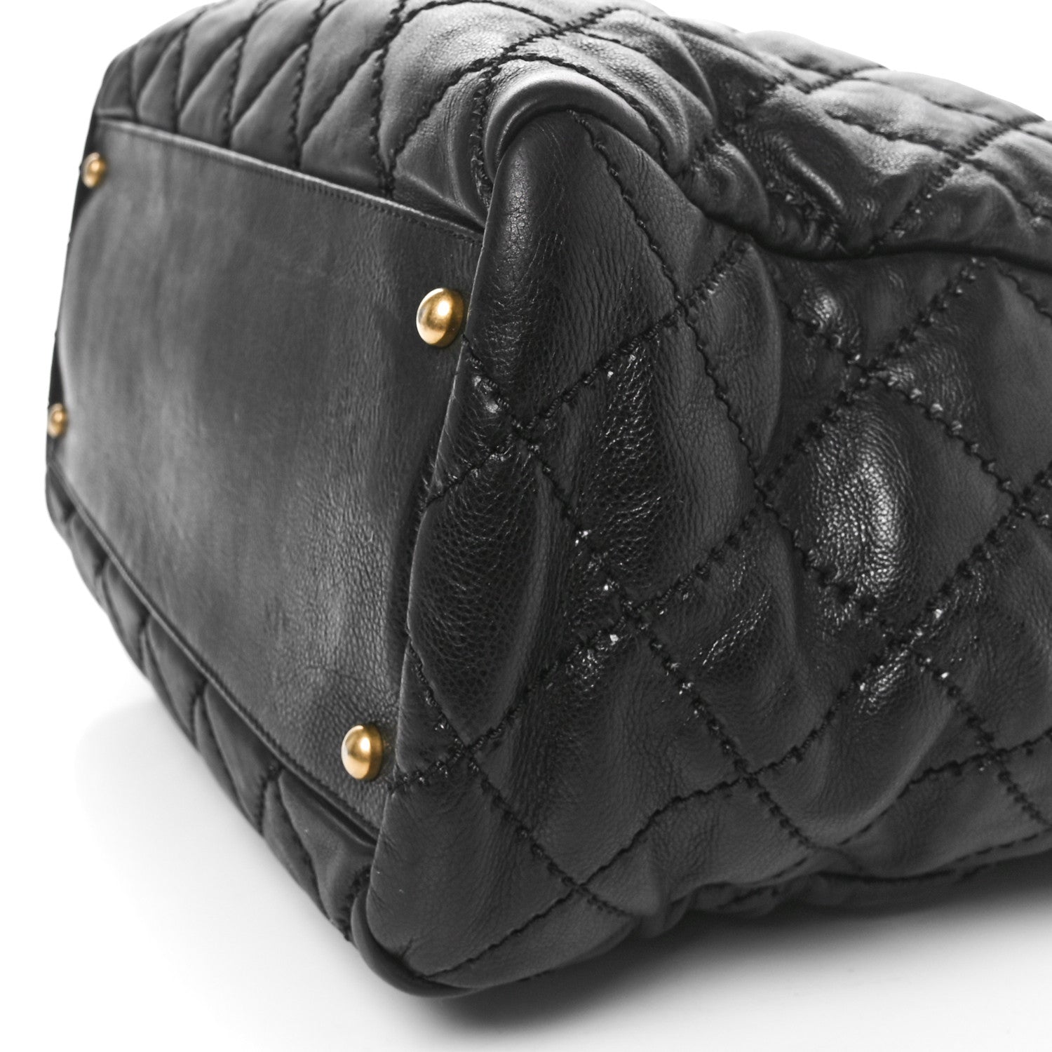 Chanel Calfskin Quilted Large Retro Chain Tote Black 10 of 10