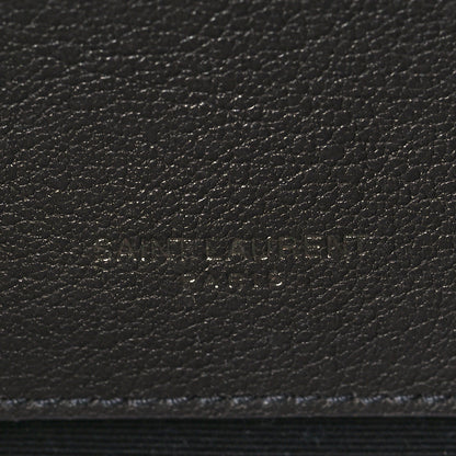 Saint Laurent Sheepskin Matelasse Chevron Monogram Medium College Bag Asphalt 6 of 9