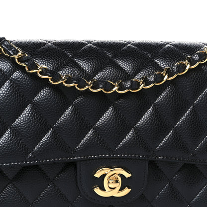 Chanel Caviar Quilted Medium Double Flap Black 9 of 12