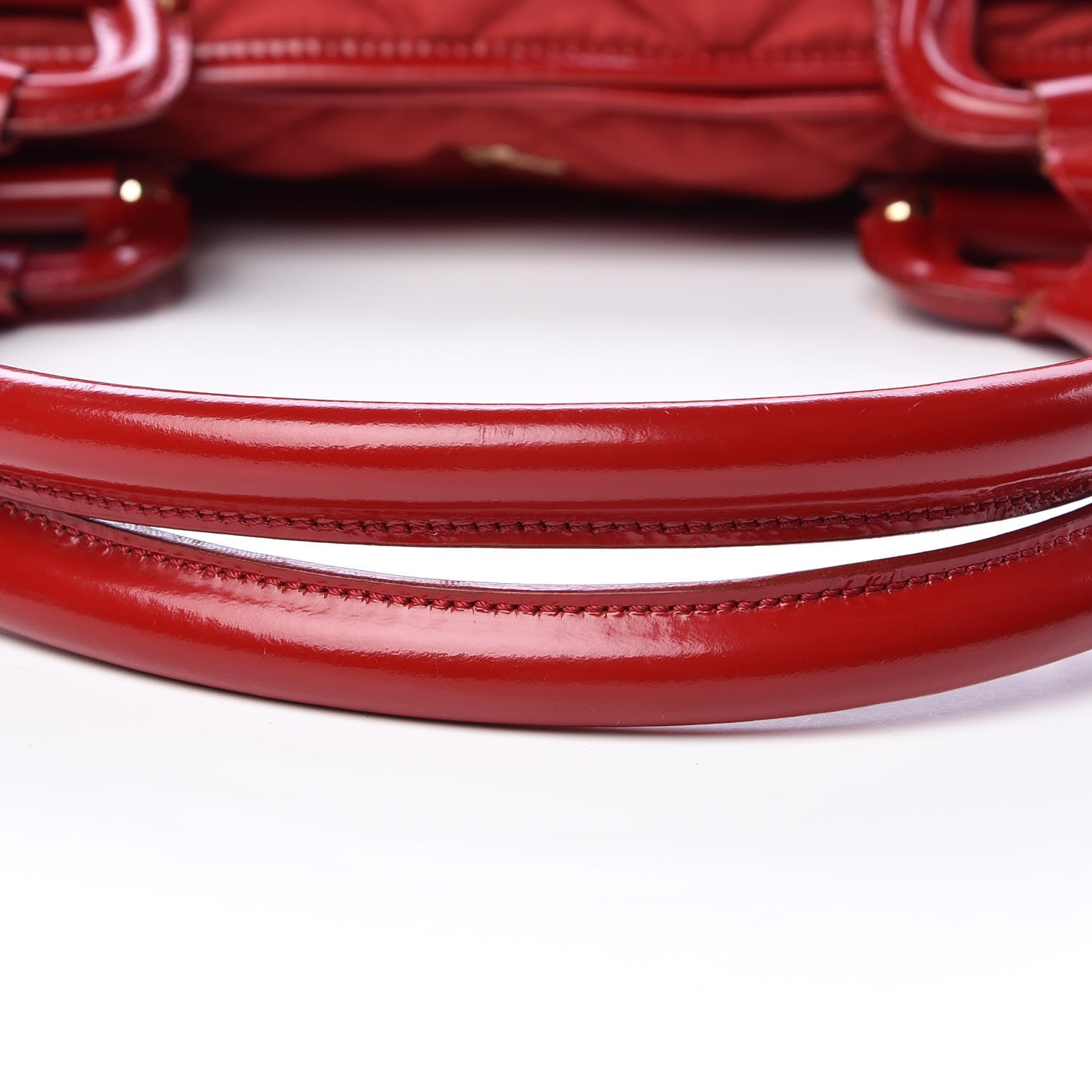 Burberry Nylon Patent Quilted Grange Tote Red 18 of 18