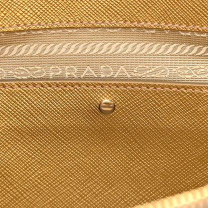Prada Metallic Saffiano Small Galleria Double Zip Tote Platino 16 of 28