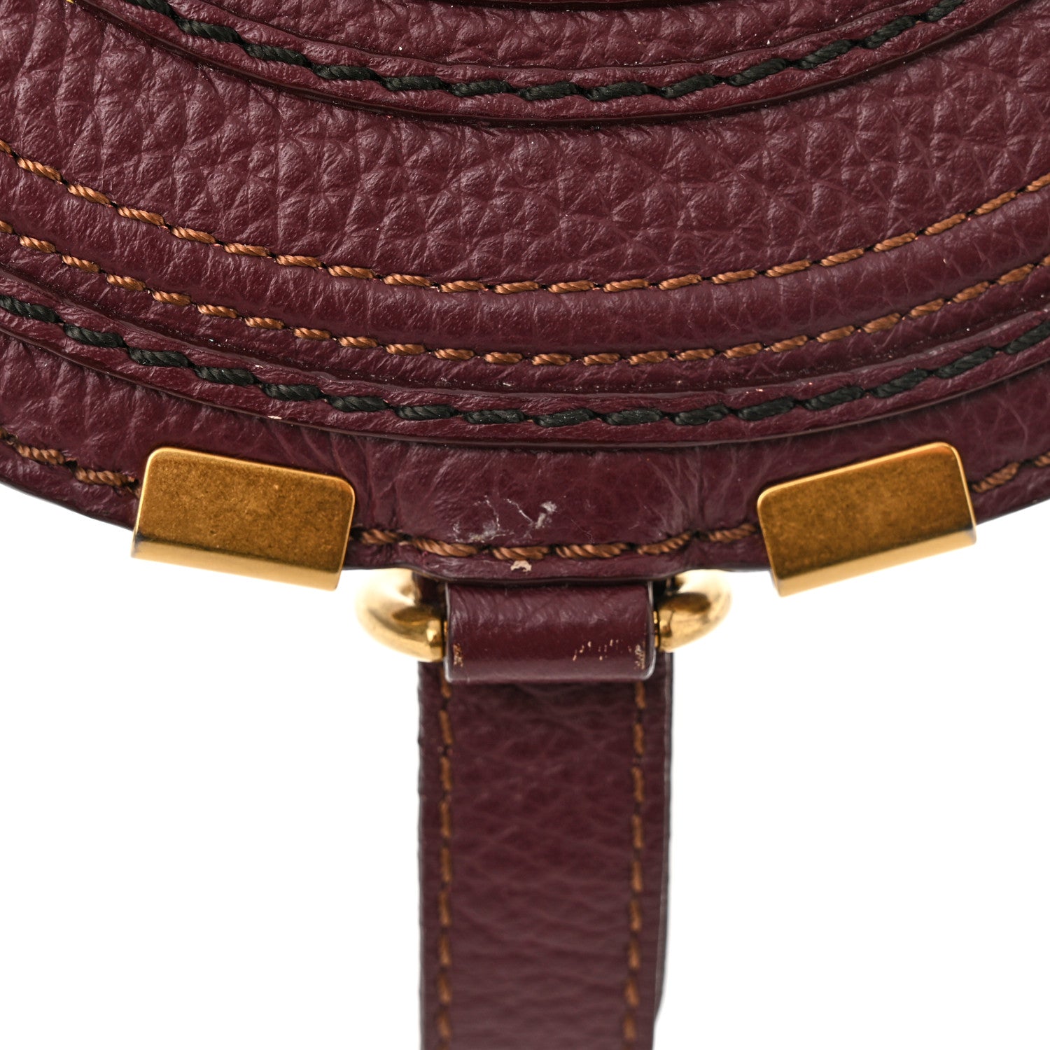 Chloe Grained Calfskin Mini Marcie Round Crossbody Bag Wild Purple 12 of 14