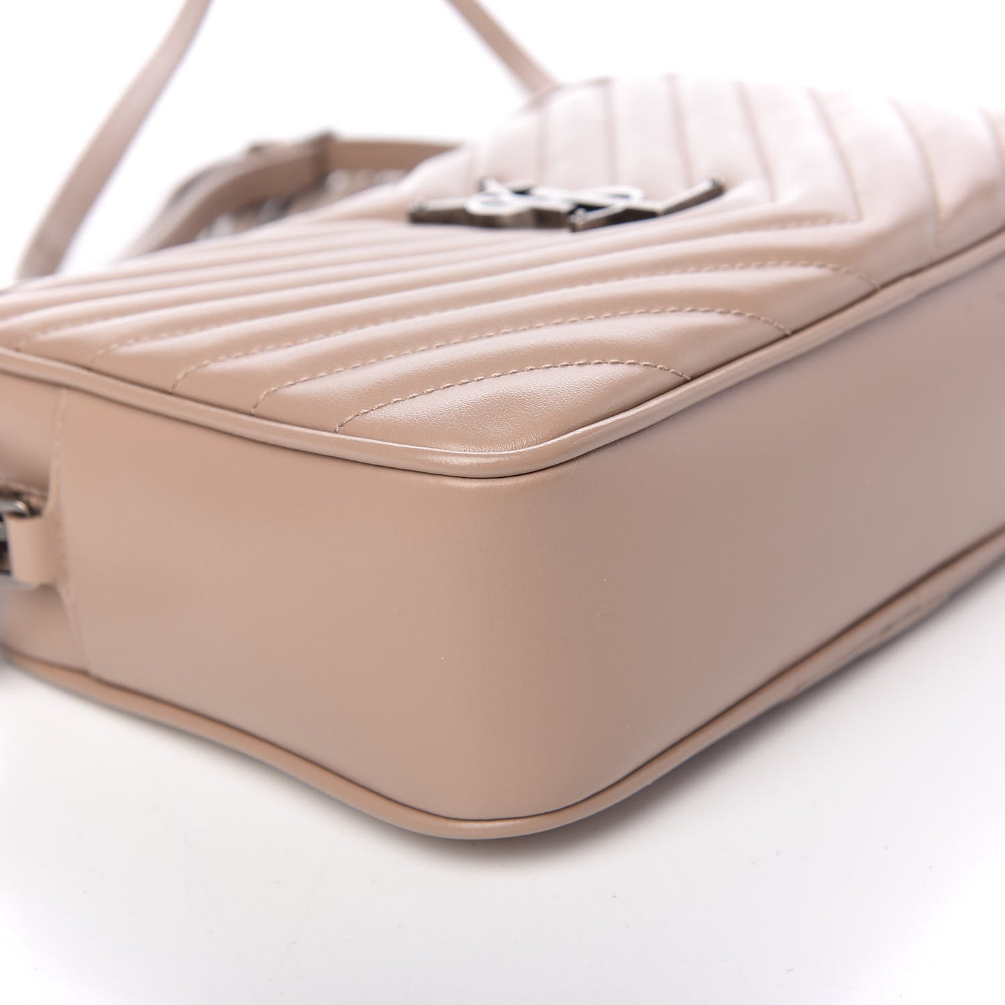 Calfskin Matelasse Monogram Lou Camera Bag Dark Beige