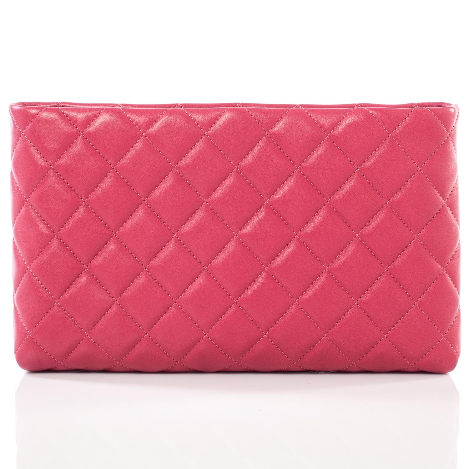 Chanel Lambskin Quilted Clutch Pink 4 of 10
