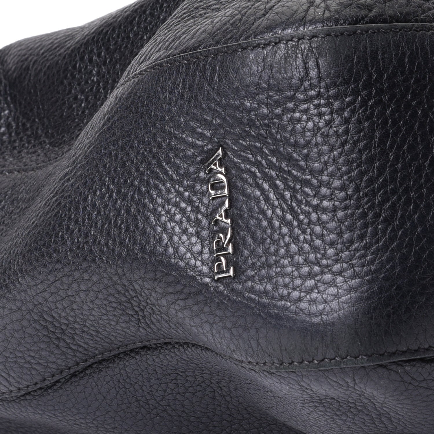Prada Vitello Daino Medium Pocket Hobo Bag Black 6 of 6