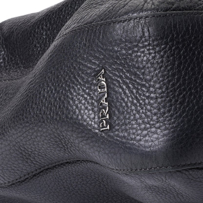 Prada Vitello Daino Medium Pocket Hobo Bag Black 6 of 6