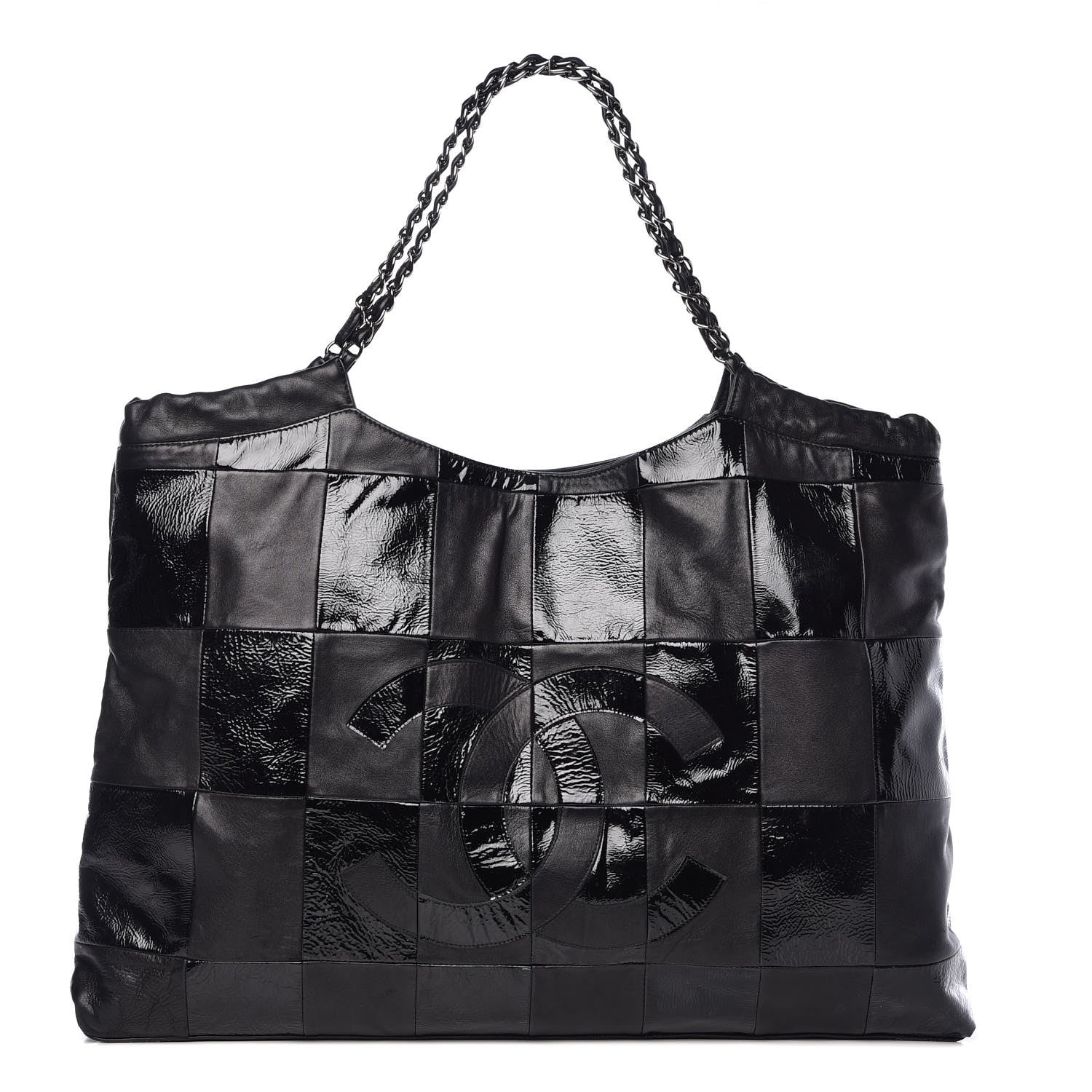 Chanel Patent Patchwork Large Brooklyn Tote Black 1 of 10