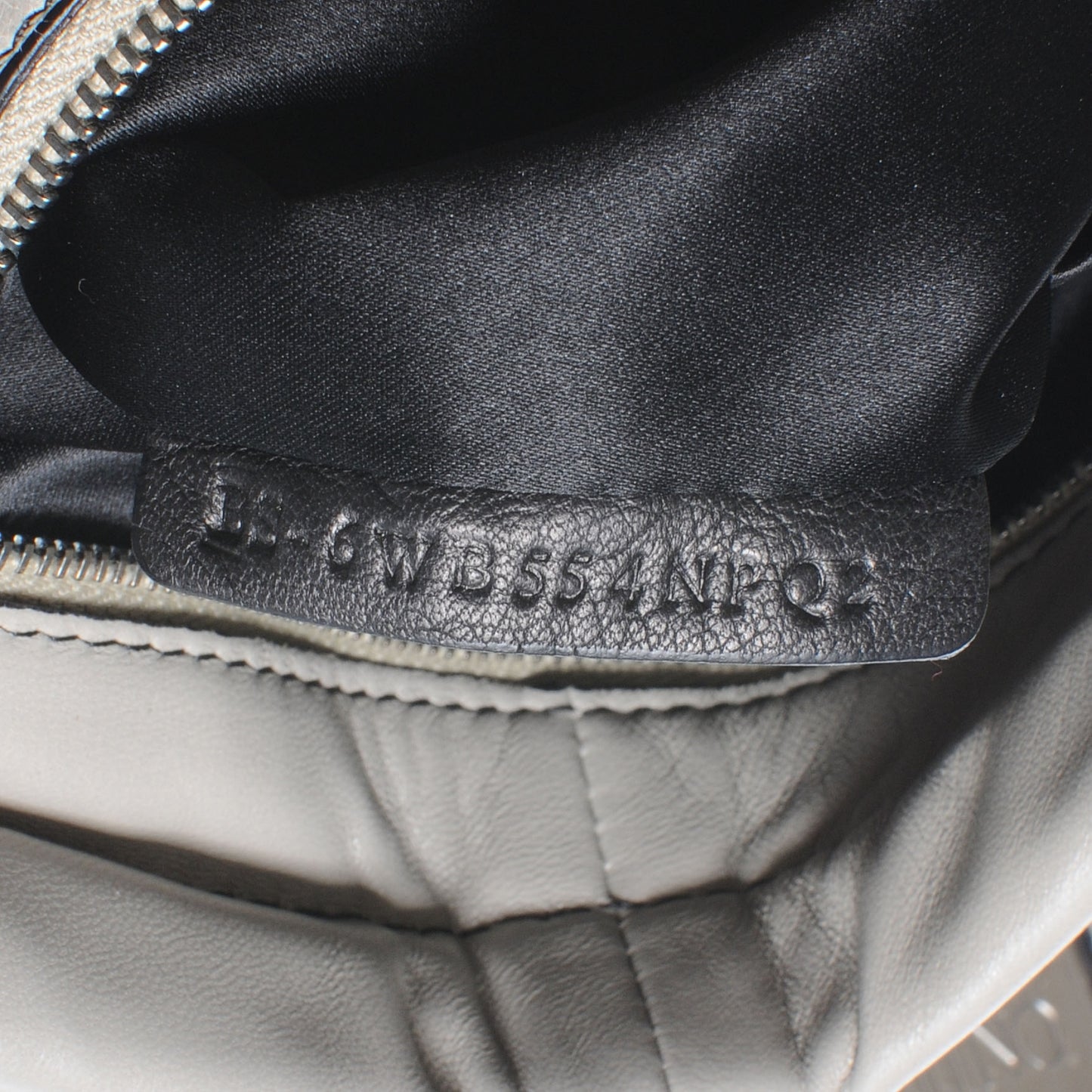 Leather Petale Hobo Grey