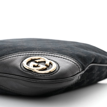 Gucci Monogram Medium New Britt Hobo Black 10 of 11
