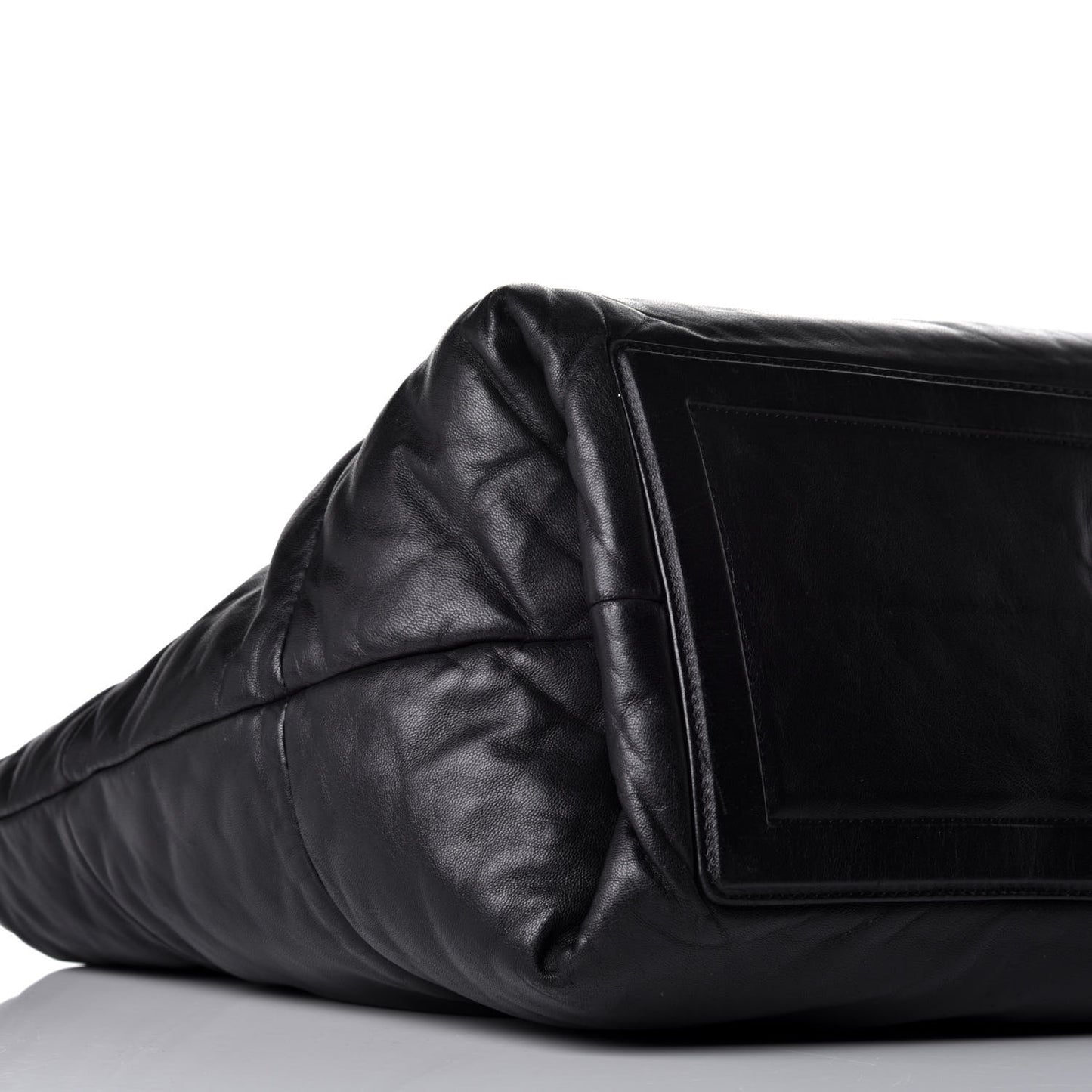 Lambskin Quilted Large Coco Cocoon Reversible Tote Black