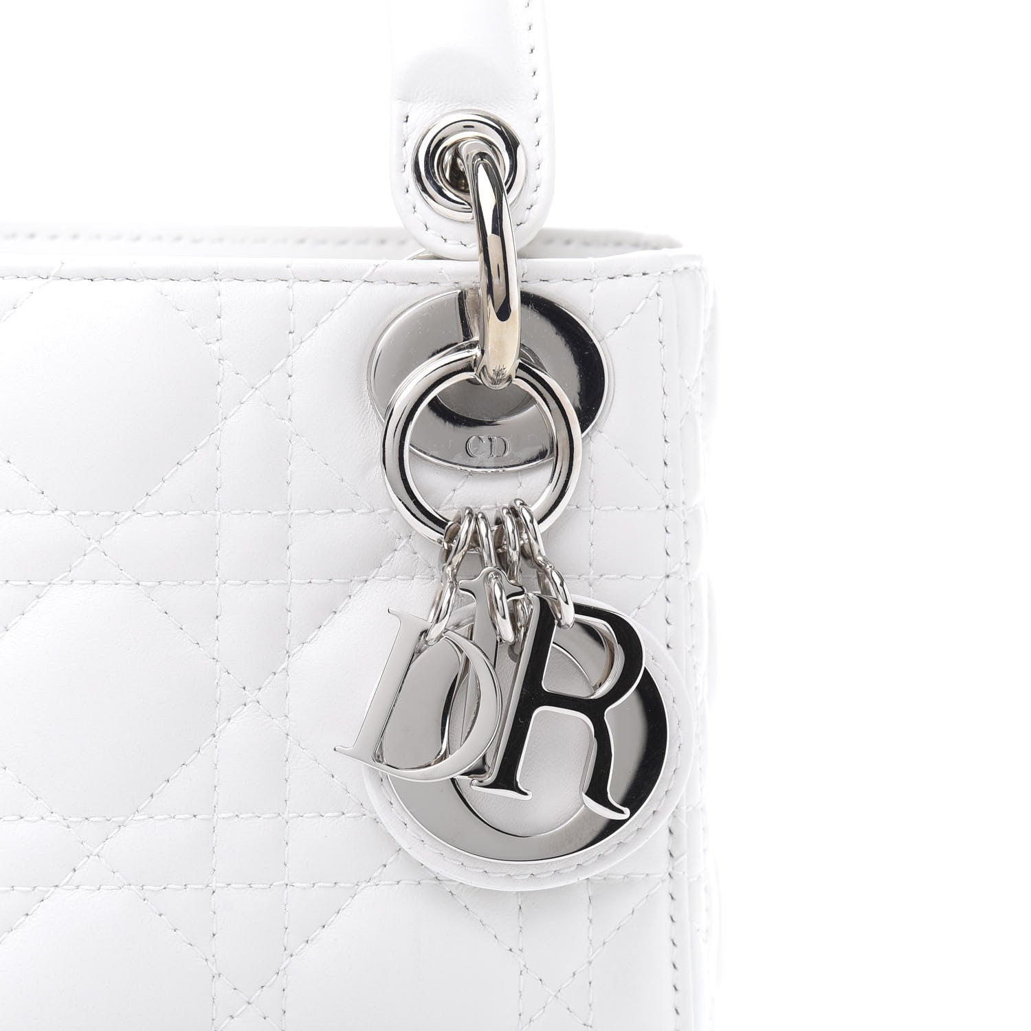 Christian Dior Lambskin Cannage Mini Lady Dior White 11 of 13