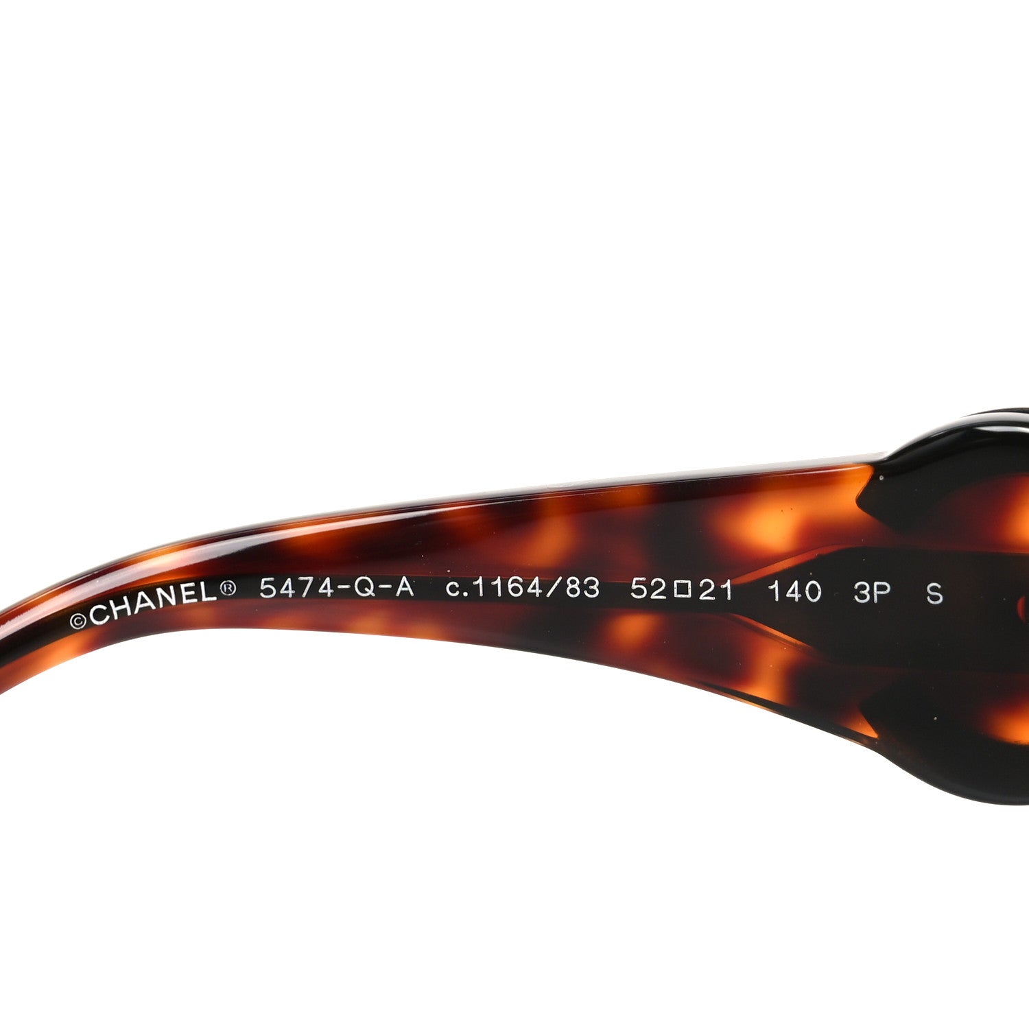 Chanel Acetate Calfskin Polarized Square Sunglasses 5474-Q-A
