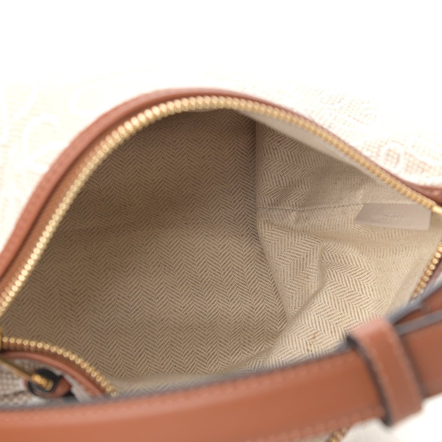 Loewe Jacquard Anagram Calfskin Small Cubi Bag Ecru Tan 5 of 10