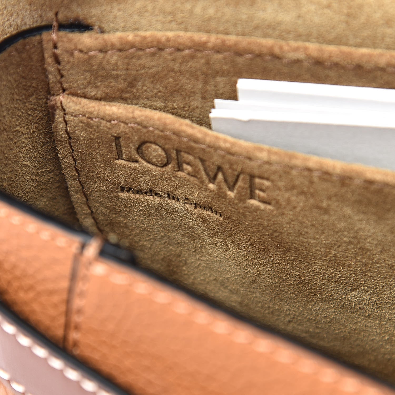 Loewe Grained Calfskin Mini Gate Crossbody Bag Caramel Pecan 6 of 10