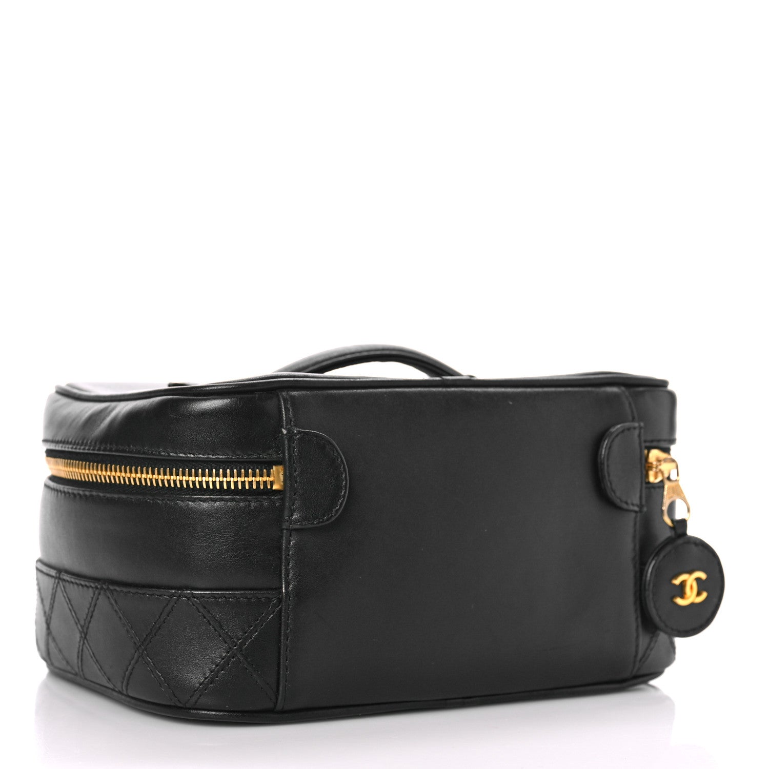 Chanel Lambskin Vanity Cosmetic Case Black 3 of 11