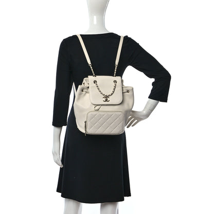 Chanel Caviar Quilted Business Affinity Backpack White 2 of 10