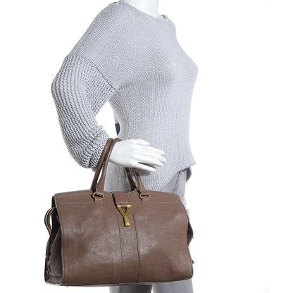Saint Laurent Sheepskin Medium Cabas ChYc Taupe 2 of 8