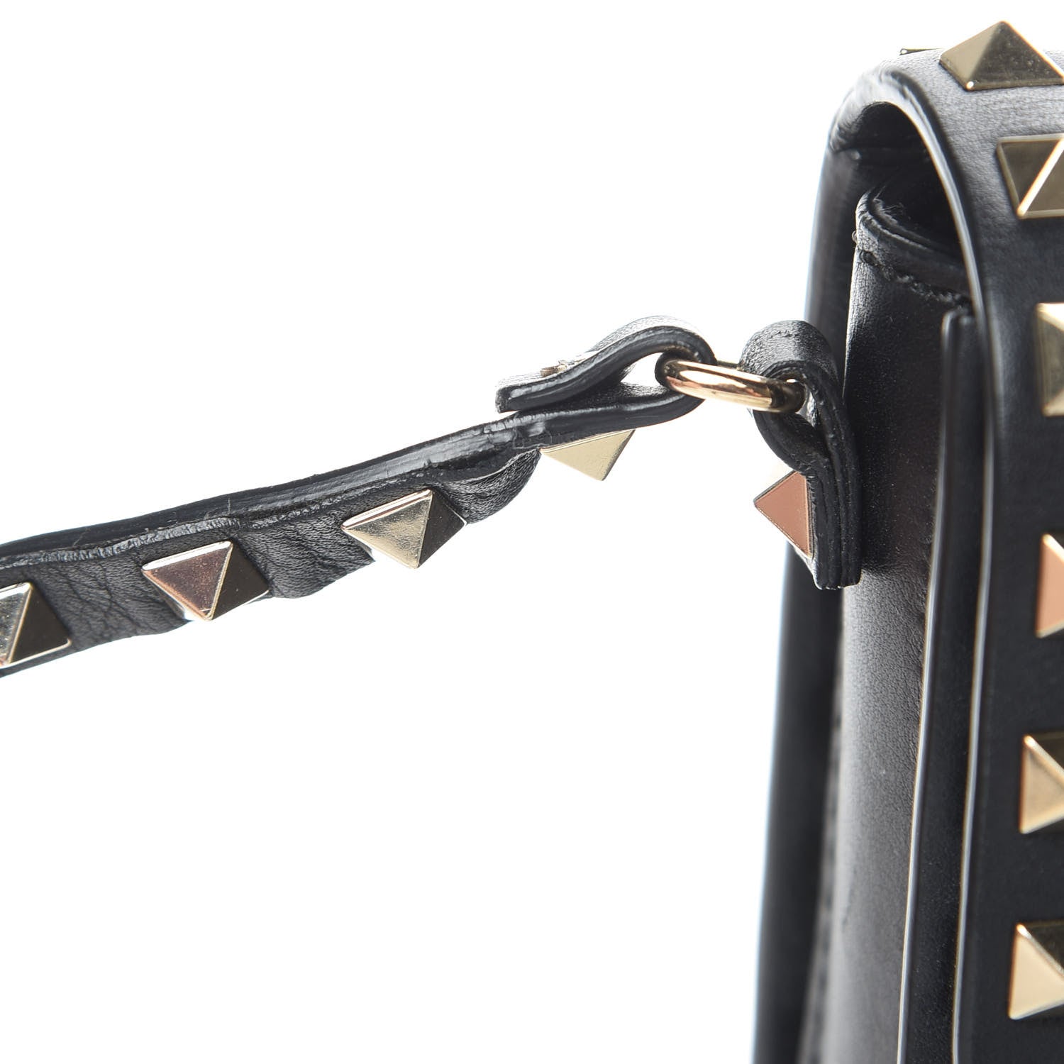 Valentino Garavani Vitello Rockstud Flap Crossbody Bag Black 17 of 17