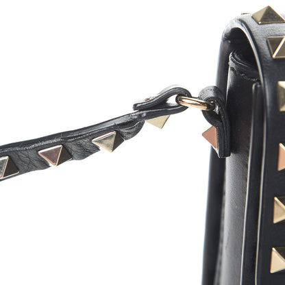 Valentino Garavani Vitello Rockstud Flap Crossbody Bag Black 17 of 17