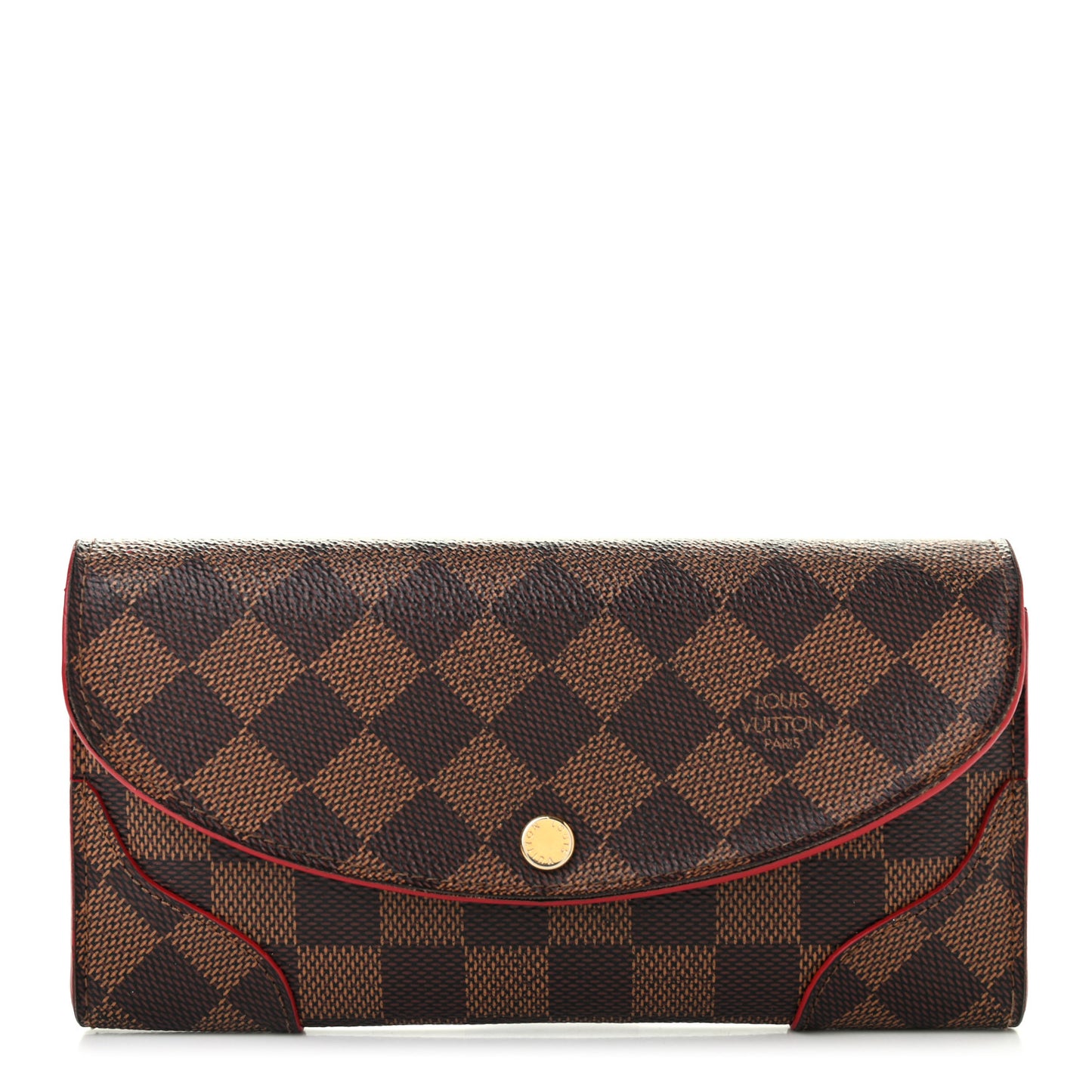 Damier Ebene Caissa Wallet Cherry