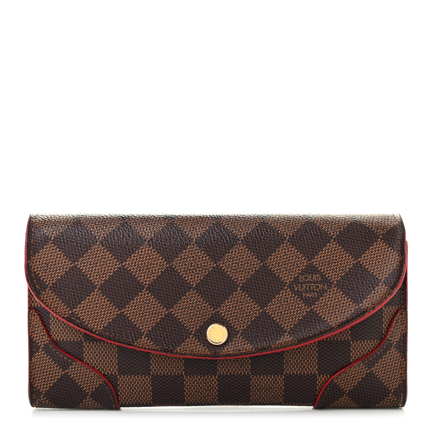Louis Vuitton Damier Ebene Caissa Wallet Cherry 1 of 11