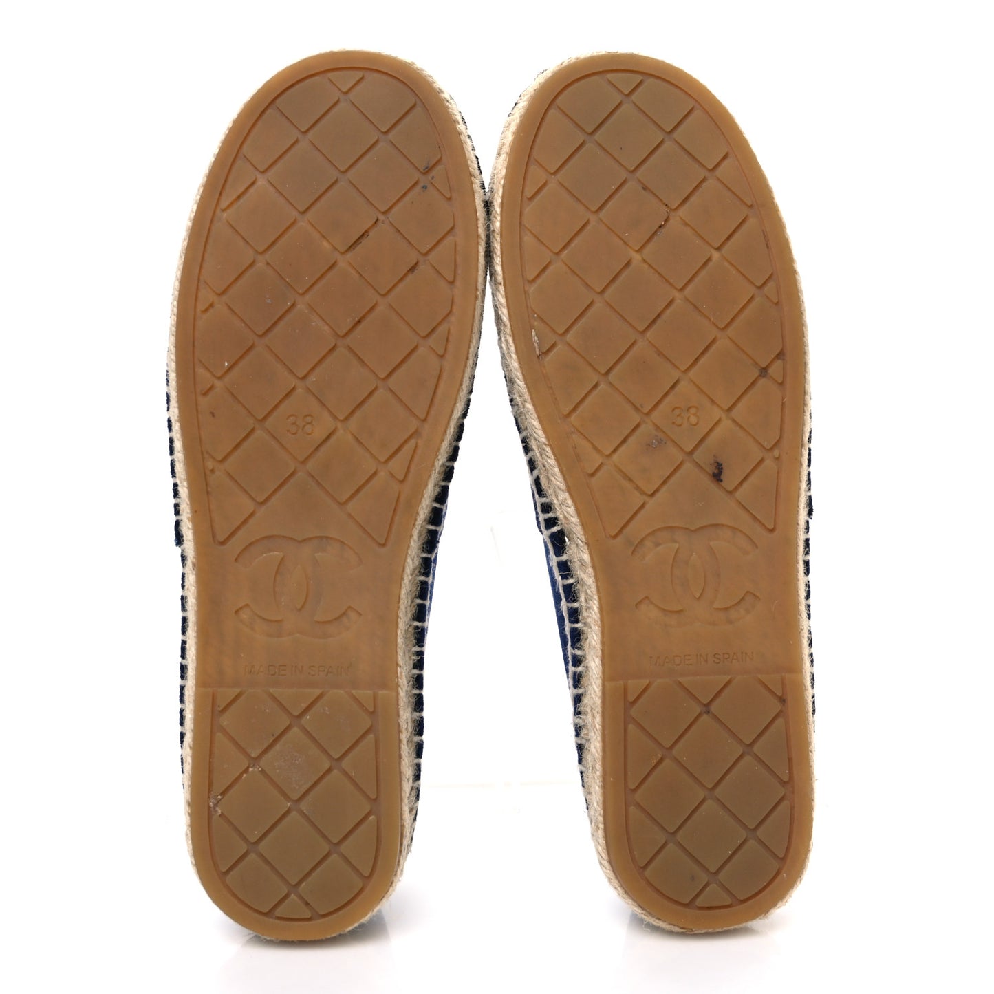 Velvet Logo Espadrilles 38 Navy Black