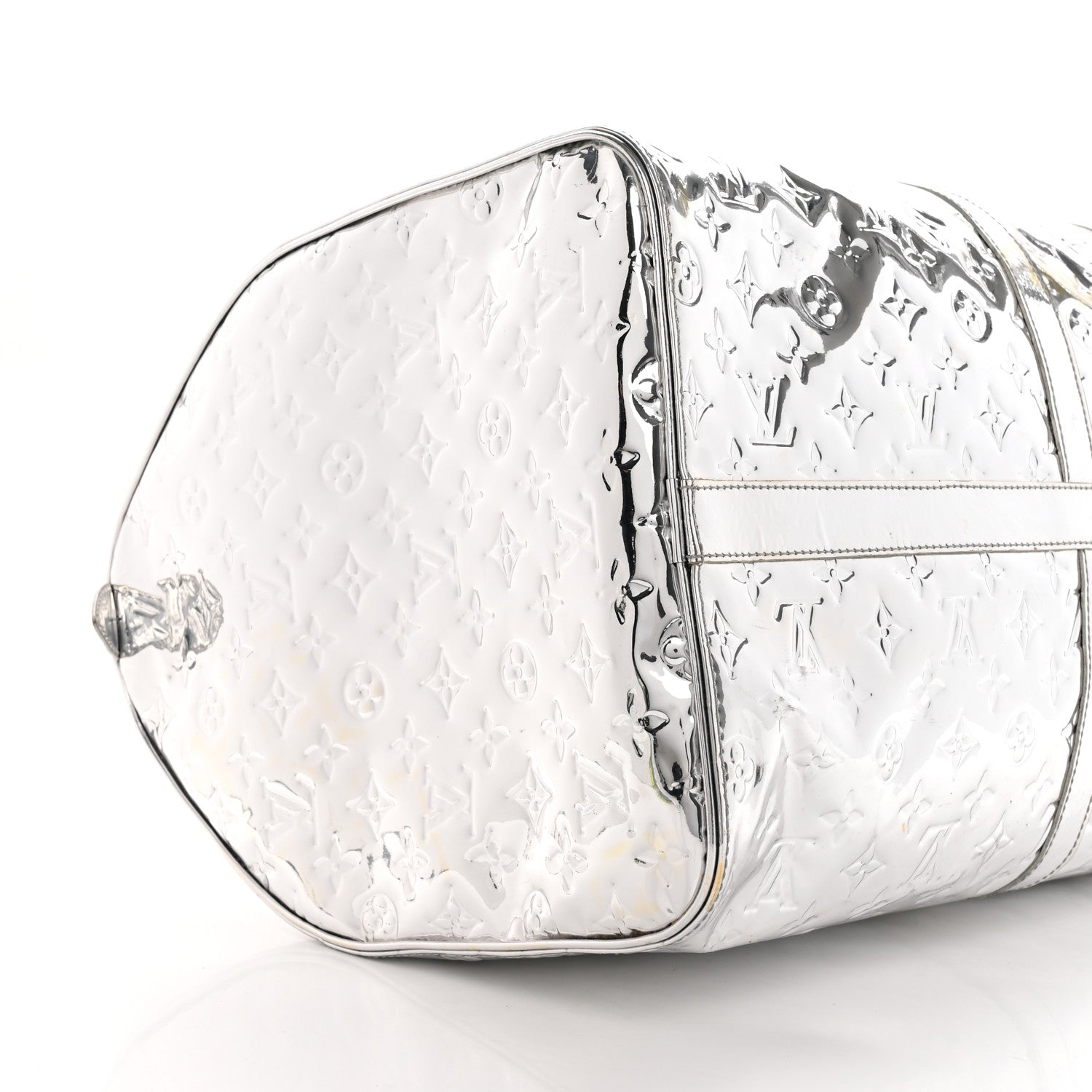 Louis Vuitton Monogram Miroir Keepall 55 Silver 7 of 19