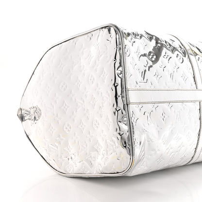Louis Vuitton Monogram Miroir Keepall 55 Silver 7 of 19