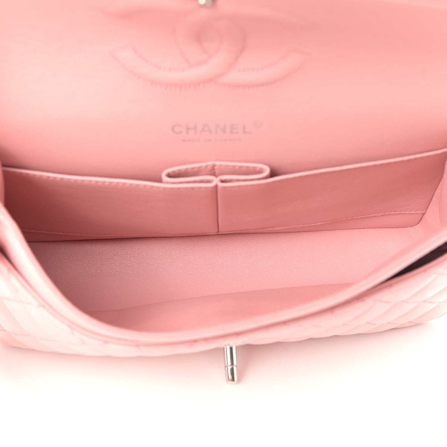 Chanel Lambskin Quilted Medium Double Flap Light Pink 5 of 18