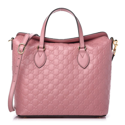 Gucci Guccissima Signature Linea A Foldover Tote Rose Baby Candy 1 of 11