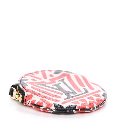 Louis Vuitton Monogram Giant Crafty Round Coin Purse Creme Rouge 3 of 7