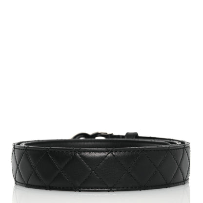 Chanel Lambskin Quilted CC Belt 90 36 Black Silvery 2 of 10