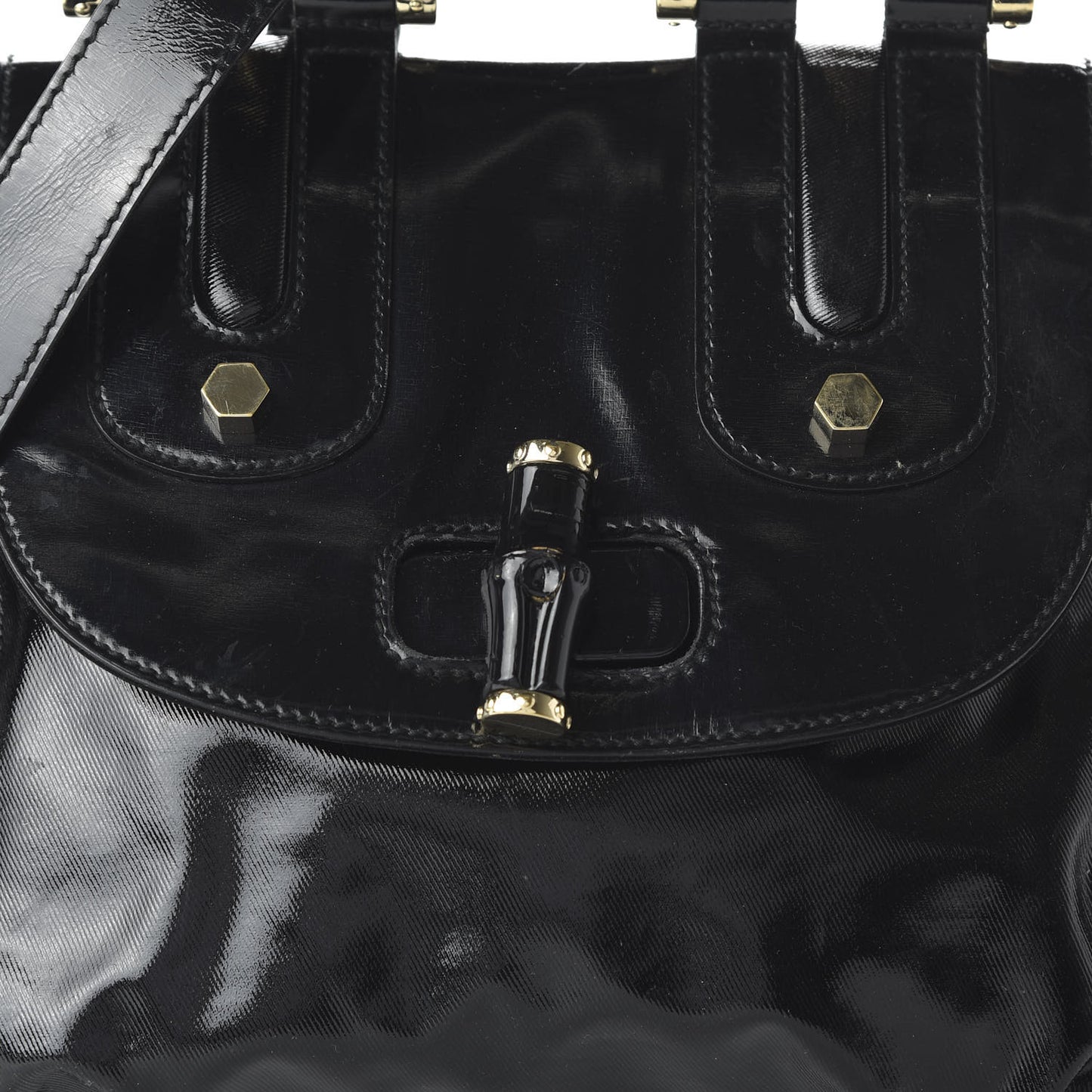 Dialux Pop Bamboo Top Handle Tote Black