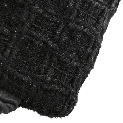 Chanel Tweed Lambskin Quilted Arm Coin Purse Black 8 of 10