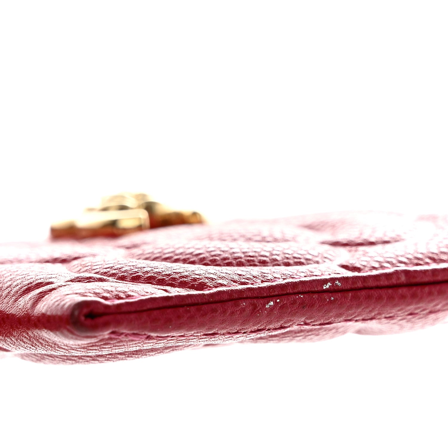 Chanel Caviar Camellia Embossed Card Holder Fuchsia 10 of 10