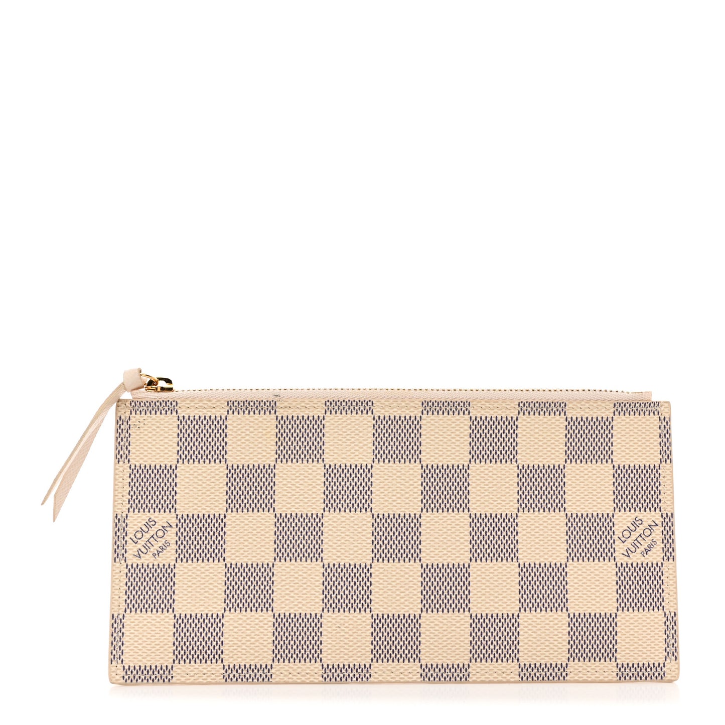 Damier Azur Felicie Chain Wallet Zippered Insert Rose Ballerine