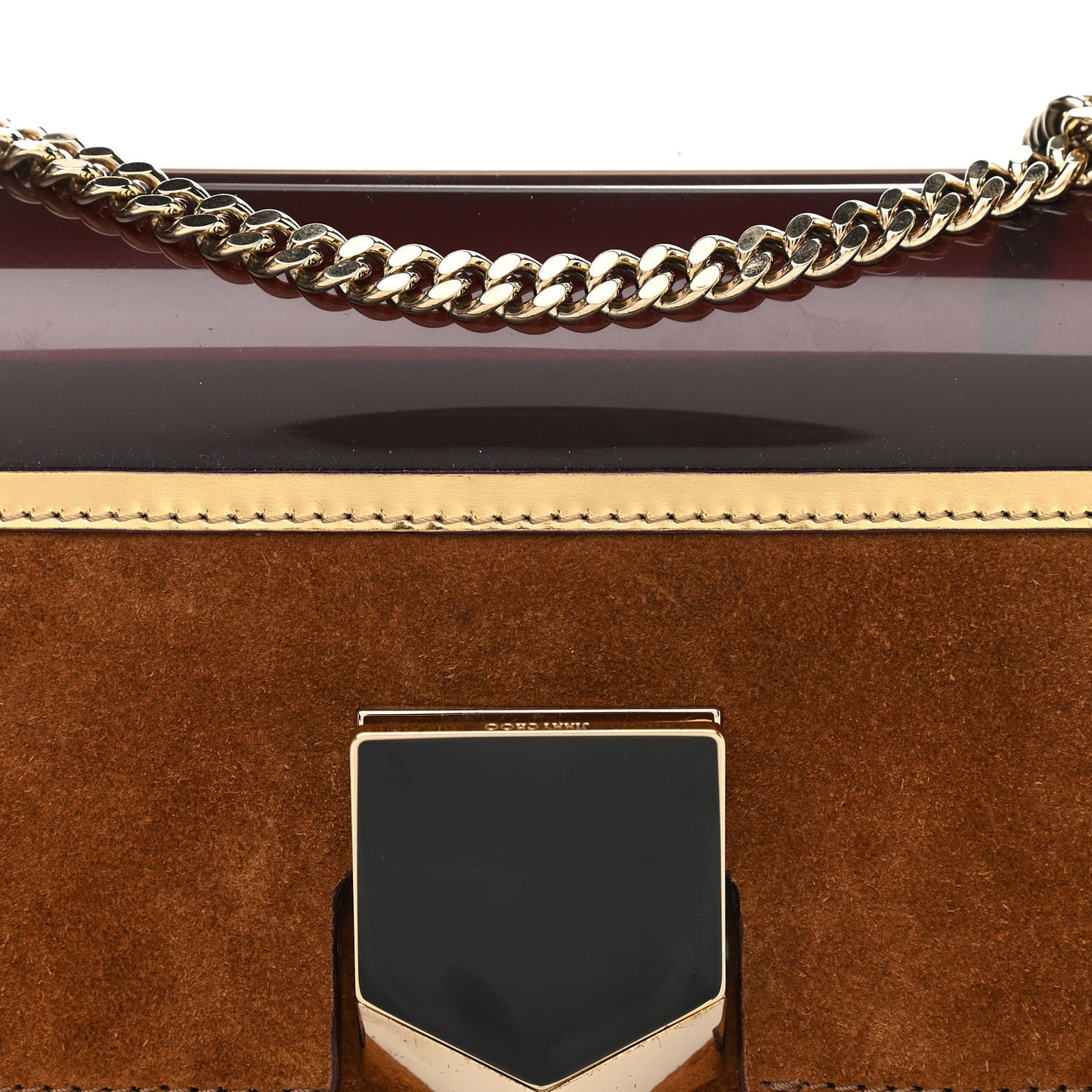 Suede Lockett Petite Shoulder Bag Brown